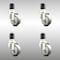 Service Caster 3 Inch 316SS Gray Polyurethane Swivel 1-7/8 Inch Expanding Stem Caster Set SCC SCC-SS316EX20S314-PPUB-178-4 - alternate 1
